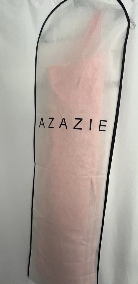 Vestido de dama de honra Azazie Brooke tamanho 2 coral chiffon - Imagem 2 de 4