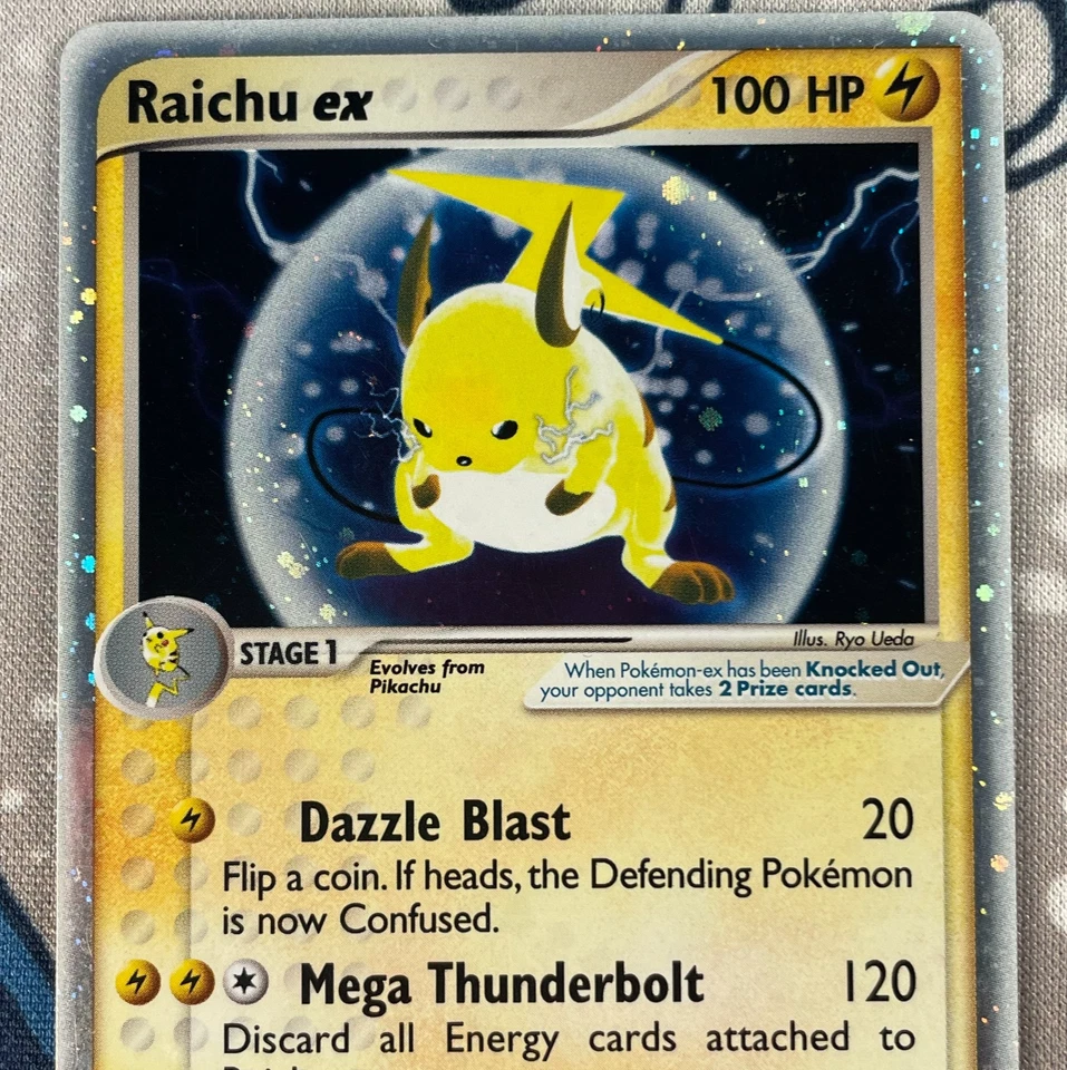 Raichu ex 98/100 Ultra Rare Holo EX Sandstorm Pokemon Card Vintage 2003 LP - Image 2 of 4