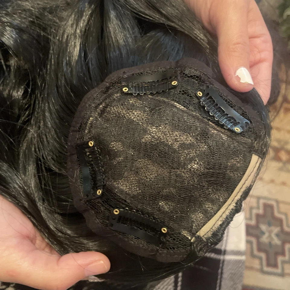 3 Pair Hair Topper Synthetic 22 inches Long Color Black (new never worn ) - Image 4 of 4