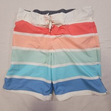 ART CLASS Boys 16 Swim Trunks Multicolor Pastel Striped