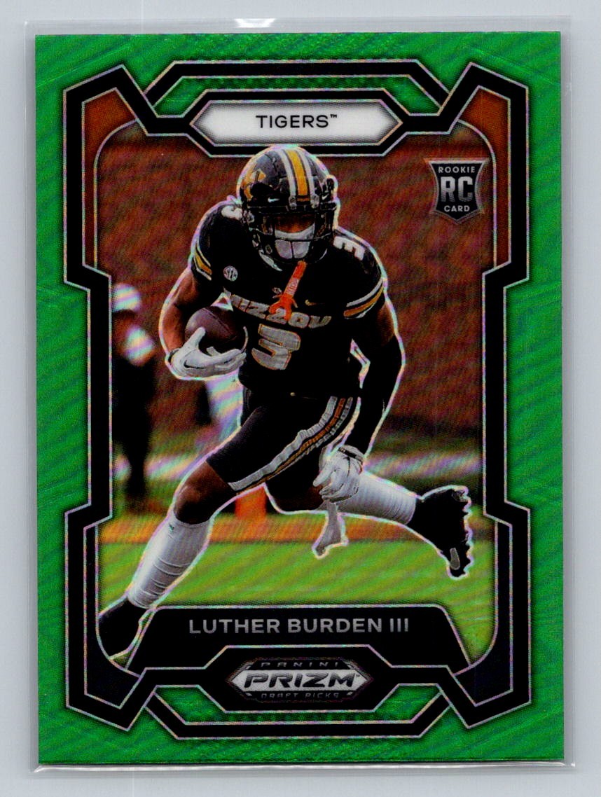 2024 Panini Prizm Draft Picks Green Prizm Luther Burden Rookie Missouri Tigers