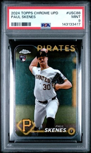 143133417 Paul Skenes 2024 Topps Chrome Update #USC88 Rookie RC PSA 9