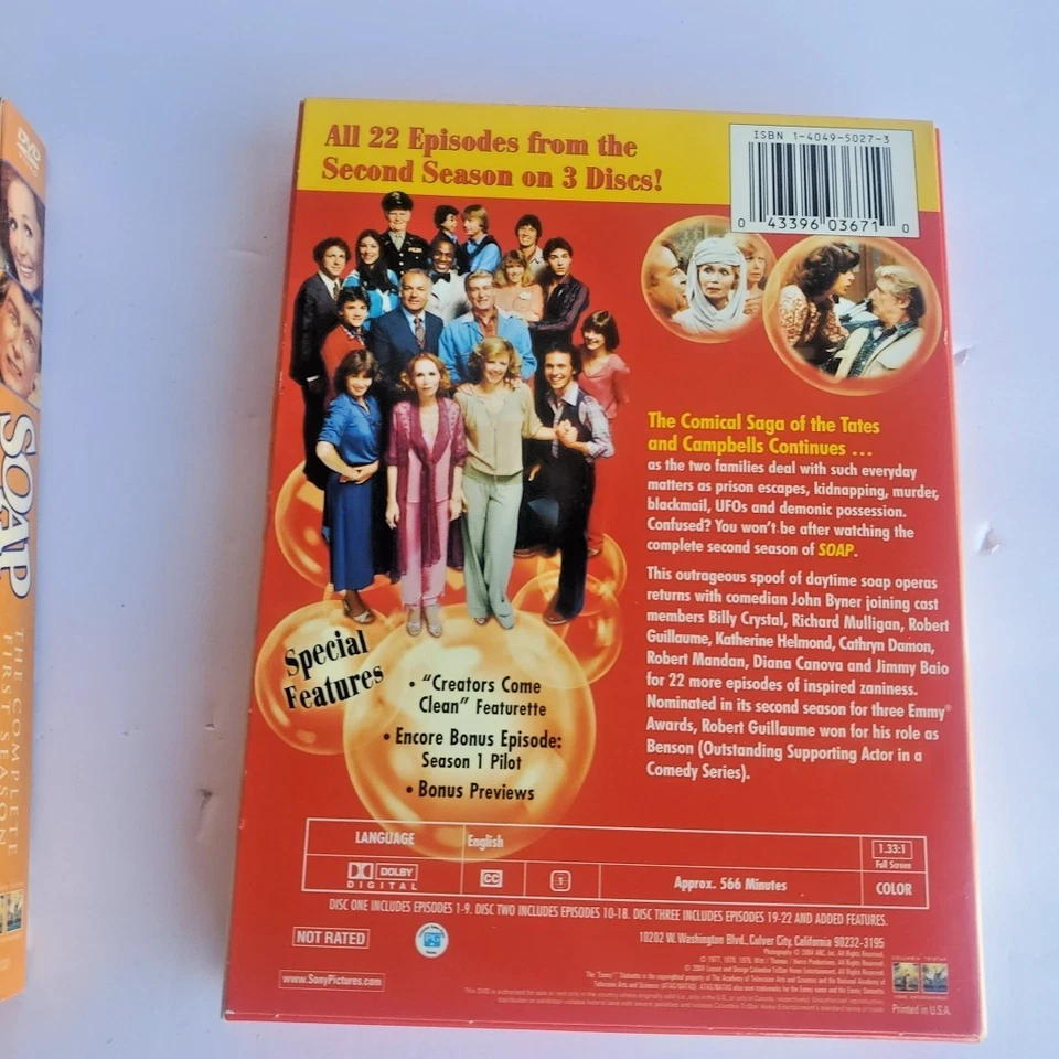 SOAP The TV Series DVD Set Seasons 1 & 2 Comedy  TV Series 1977 — 第 2/4 张图片
