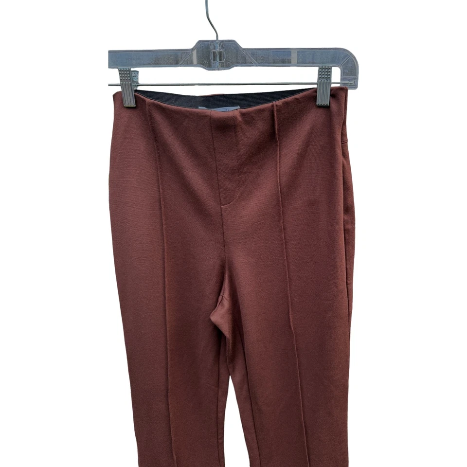 Peace Love World Ponte Split Hem Pants Chocolate Brown XS - Image 3 of 4