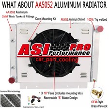 4 Row Radiatorshroud 16 Fan Relay Fit 1960-1963 62 Ford Galaxie 500 L6 V8 At