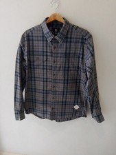 Burton DryRide Ho Chi Men's Plaid Shirt Large Grey Snowboarad Size Large