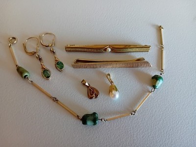 Konvolut Gold Schmuck 585 333 Altgold Nachlass, gesamt Gewicht 13,0 Gramm