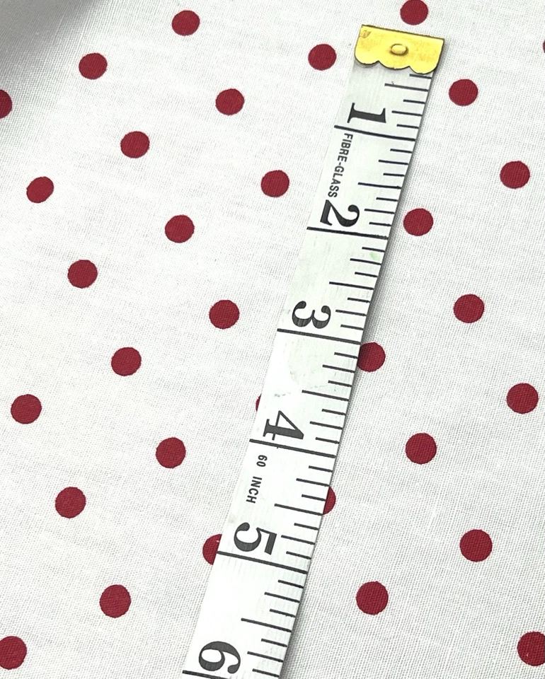 Polka Dot White Red Cranston Print Works Schwartz Liebman- 48” x 44” - Image 4 of 4