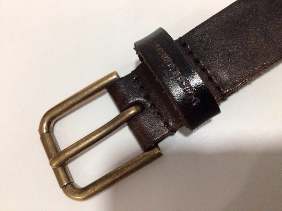 DOLCE & GABBANA CINTURÓN DE CUERO TRENZADO PARA HOMBRE / Hecho en Italia (34” - 40”) Foto 3 de 4