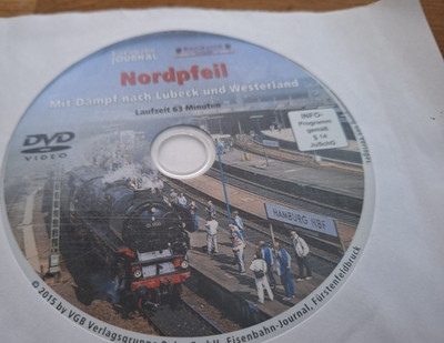 1 DVD  Eisenbahn Journal Nordpfeil Mit Dampf nach Lübeck und Westerland LZ 63 Mi