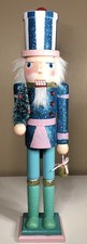 Christmas NUTCRACKER Soldier 15  Glitter Bling Pastel Holiday Decor Candy Land