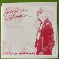 Lucinda Williams ‎– Live At KUT-FM Austin, TX 10-4-81 LP Country Folk Texas Rock