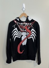 Marvel Venom Graphic Zip Up Over The Face Hoodie Men's S Super Hero Costume