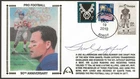 Frank Gifford Signed Pro Football 90 Years Gateway Stamp Cachet New York Giants