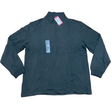 IZOD Men's Large Olive Green Luxury Sport Pullover 1/4 Zip Long Sleeve Knit NWT