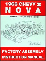 1966 Chevy II Und Nova Und SS Bound Montagehandbuch Chevrolet Werk
