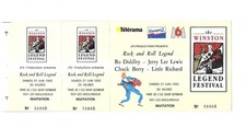 RARE / CONCERT TICKET TICKET - CHUCK BERRY LITTLE RICHARD LIVE PARIS FRANCE 1992