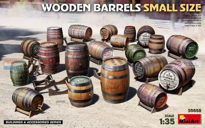MIA35658 1:35 Miniart Wooden Barrels (Small Size)