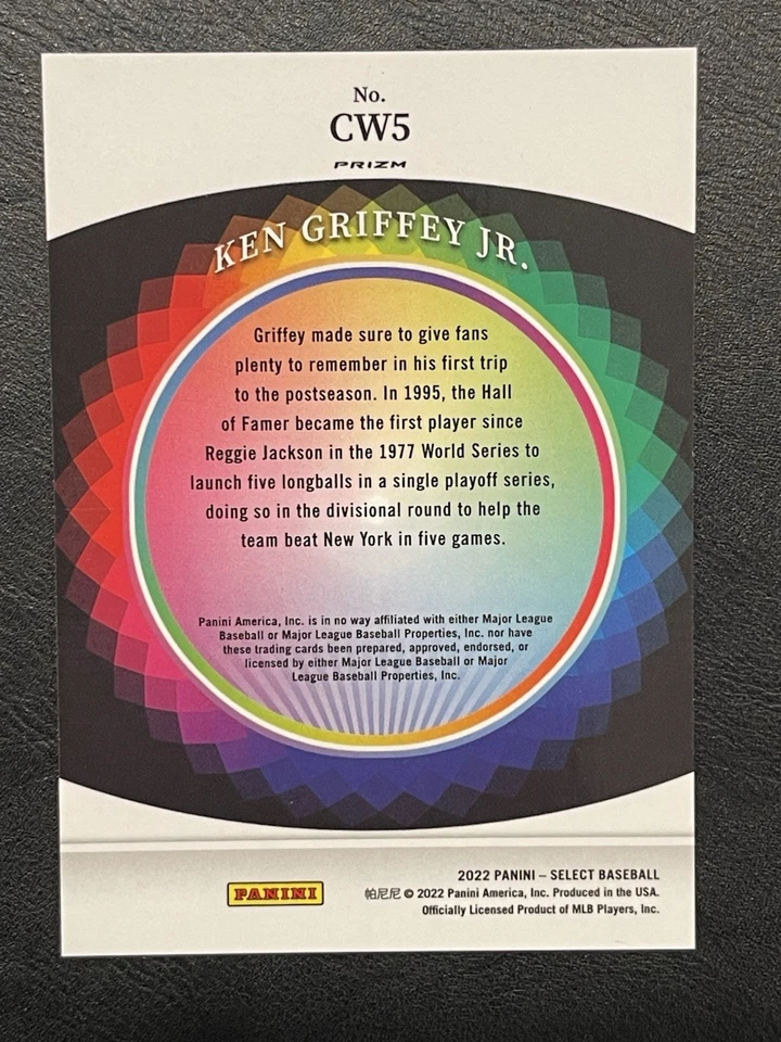 2022 Panini Select #CW5 Ken Griffey Jr Color Wheel Case Hit SSP - Image 2 of 2