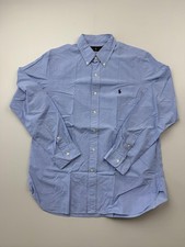 Ralph Lauren Shirt Mens Large Blue Check Long Sleeve Button Down Business Casual