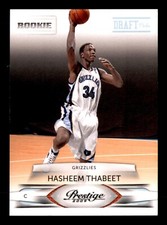2009-10 Prestige Hasheem Thabeet RC Draft Picks Light Blue /999 Grizzlies