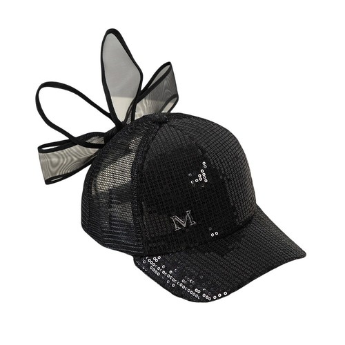 Kids Girls Toddler Cotton Baseball Trucker Cap Hat Bow Knot Pearl Adjustable - Picture 10 of 11