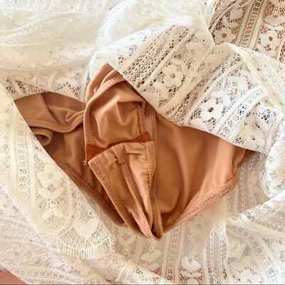 lace top for over wedding dress V-neck Lace Bolero Crepe Crop Top Mermaid Private Label Wedding Dress Light Ivory / Dress with Bolero main image 0