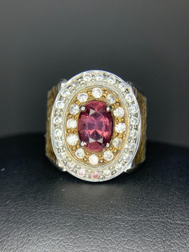 Natural Certified Spinel Mens Silver Ring - Picture 9 of 14