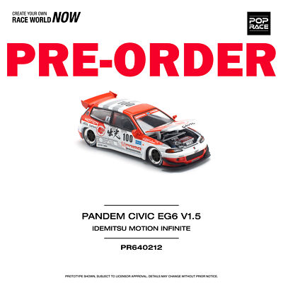POP RACE 1/64 Pandem Civic EG6 ノーペイント仕様 Pop Race Honda Pandem Civic EG6 Blue 1/64 PR640127 | eBay