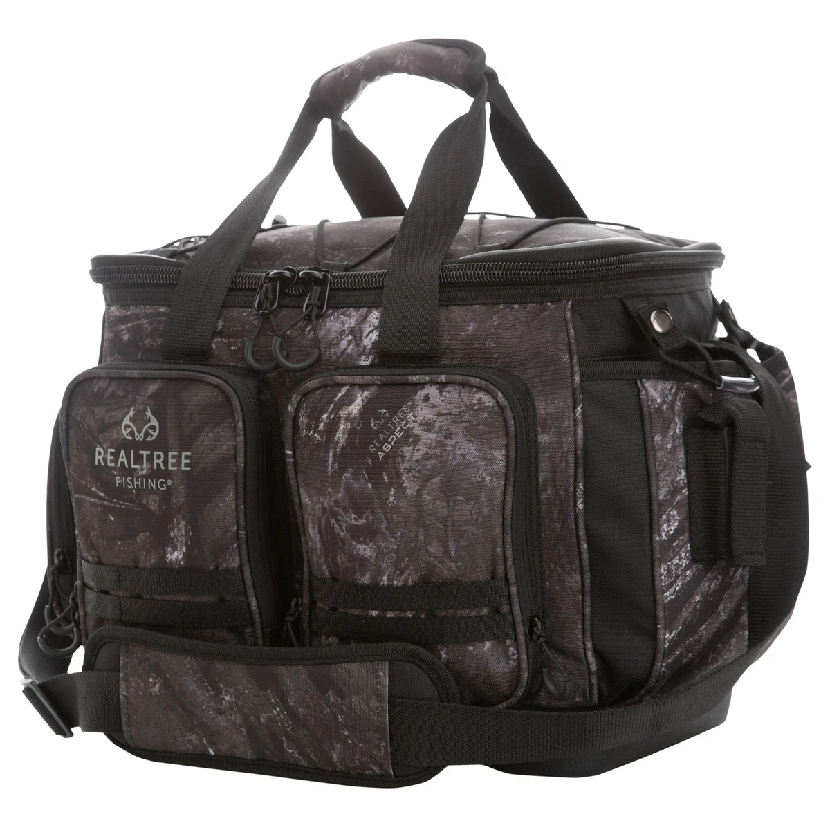 Realtree Aspect Large Tackle Bag 36 Ltr Charcoal Gray Camo Unisex Tackle  Bags