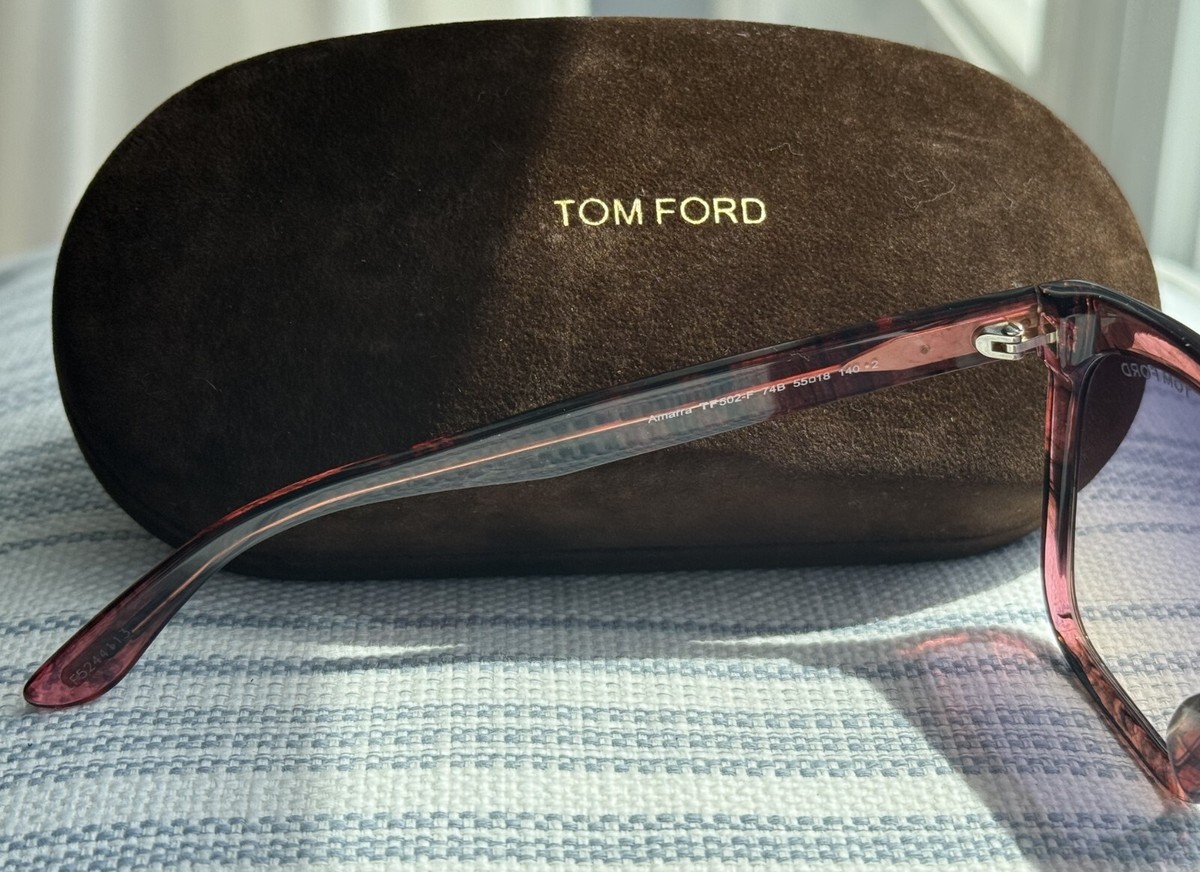 Tom Ford Amarra TF502-F 74B Striped Oversize Frame + Gradient