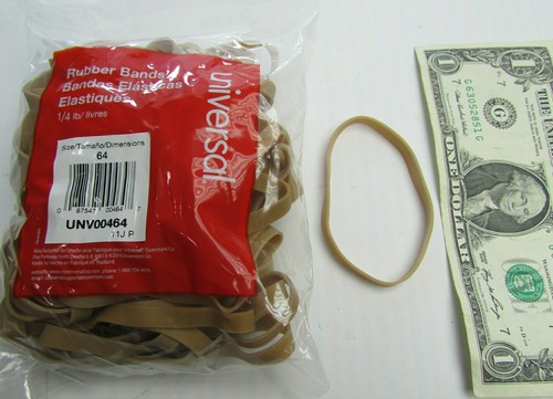 Lot 75 Pc Large Heavy Duty Rubber Bands 1/4" x 3-1/2" x 12.5" Stretched, Bundle - Picture 2 of 12