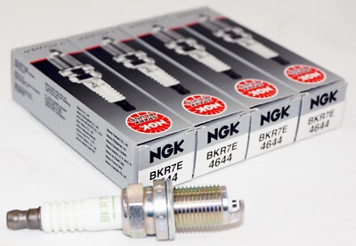 Set of 4 Genuine NGK 4644 Solid Tip Spark Plug V-Power BKR7E
