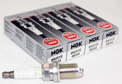 #ad Set of 4 Genuine NGK 4644 Solid Tip Spark Plug V Power BKR7E $19.12