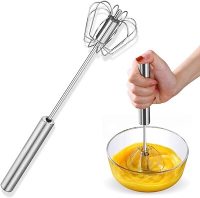 Halbautomatischer Schneebesen Hand Push Eierschläger Edelstahl Mixer Mixer