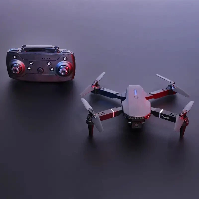 E88 FPV Foldable Drone with HD Camera 3 Batteries(Black/White)  - Image 3 of 4