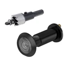 200-degree Solid Brass Peep Holes for Door Viewer Peephole with 16mm Drill Bit