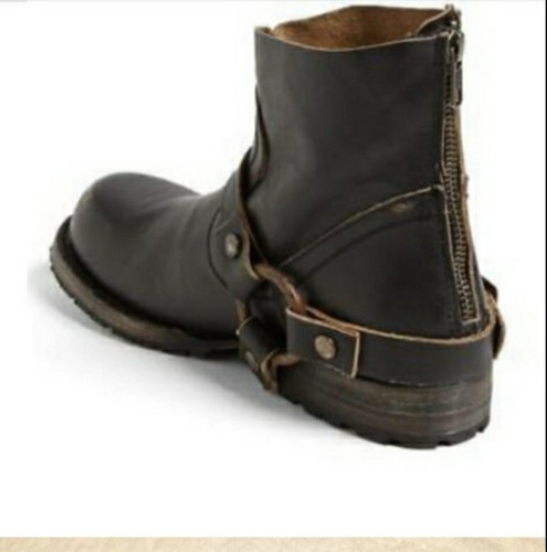 BLACK MOTO BIKER ANKLE BOOTIES | eBay
