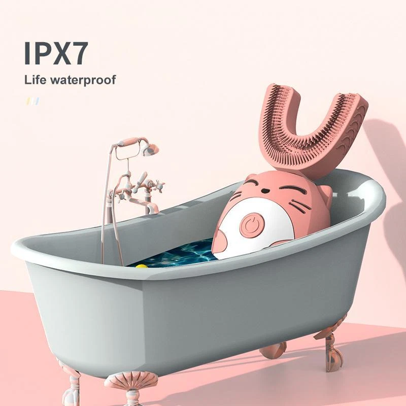 Sonic электрическая зубная щетка детская U-образная умная 360 градусов ультразвуковая зубная щетка - Изображение 4 из 4