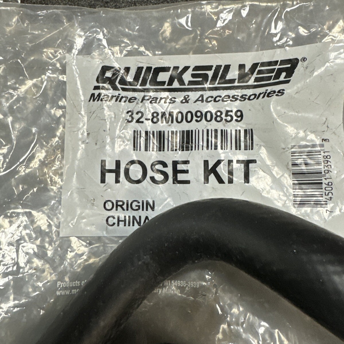 OEM MerCruiser Bravo 1 2 3 Transom Bell Housing Water Intake Hose 