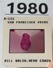 BILL WALSH 1980 NFL FOOTBALL TV MEDIA SLIDE SAN FRANCISCO 49ers