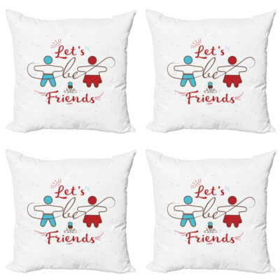 Best Friend Throw Pillow Covers Pack of Sweetest Offer Buddies