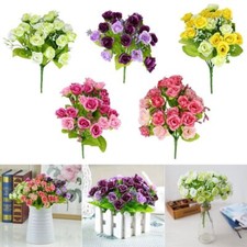 21 Heads Rose Bunch Artificial Flower Home Decor Bridal Bouquet Floral Wedding