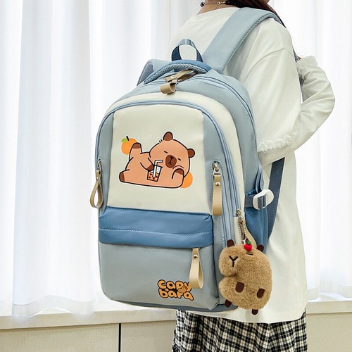 Cute Cartoon Children's School Bag Contrasting Colors Large Capacity Backpack - Imagen 3 de 18