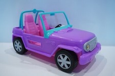 Barbie Estate Off Road Vehicle Car Rolling Wheels Purple Jeep w/ Seat Belts