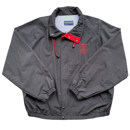 Aigle Gray Full Zip Sun Grip Snap Nylon Hooded Jacket Windbreaker