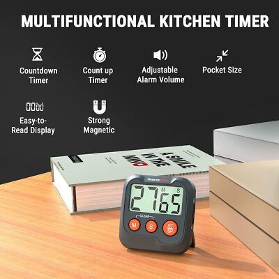 Küchentimer Digital Kurzzeitmesser LCD Countdown Timer Magnet Ständer 99 Min