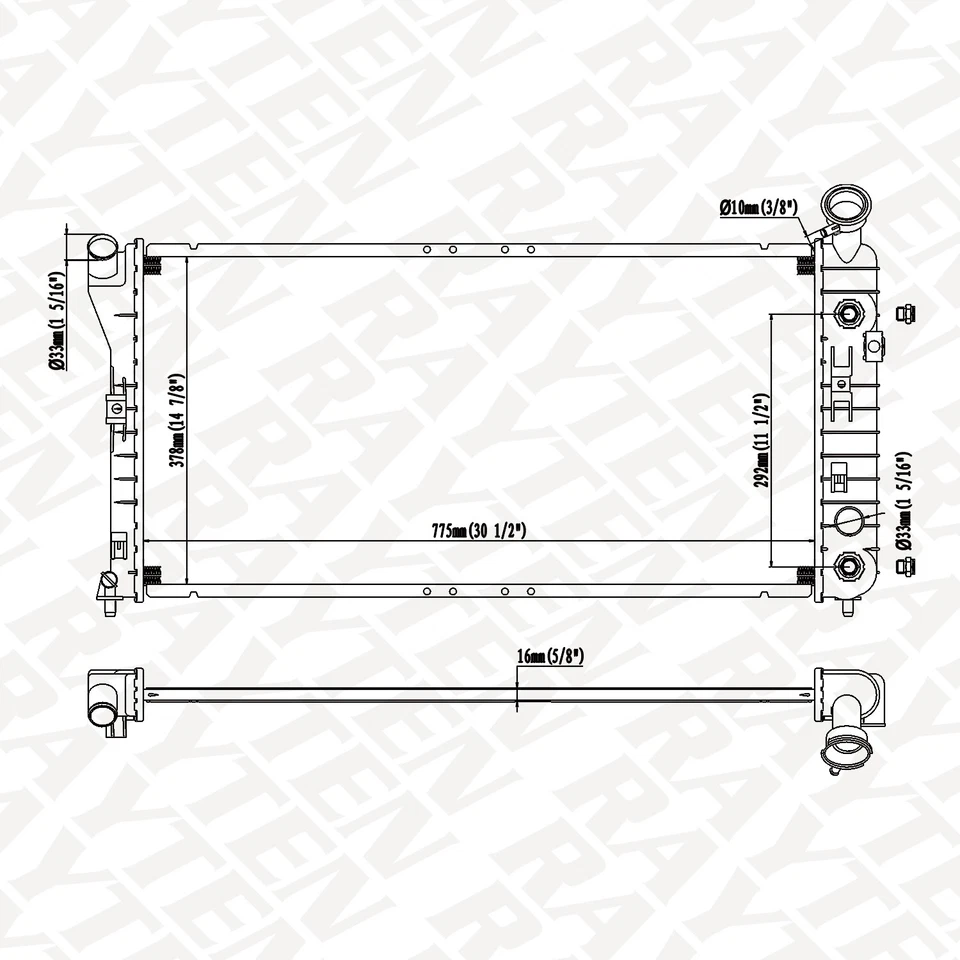 For 2000-2003 Chevrolet Impala Monte Carlo 2000-2005 Buick Century Radiator 2343 Foto 4 de 4
