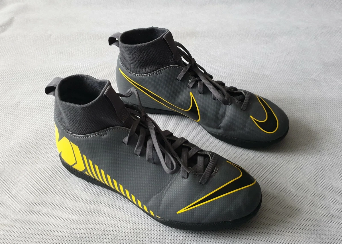 Nike Mercurial AH7345 Grey and Yellow Astro Football Boots UK 5