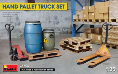 1:3 5 Model Kit - Hand Pallet Truck Set Miniart 35606